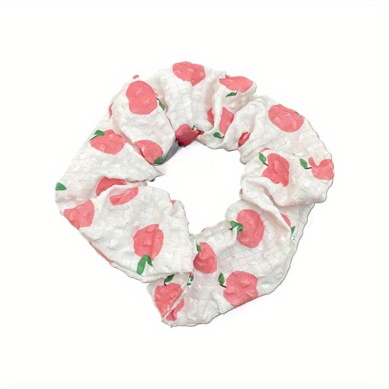 2pcs Elegant Boho Chic Fabric Scrunchies with Fruit Prints,Multiple Pattern- Perfect for Ponytails,Styling Accessories hair band