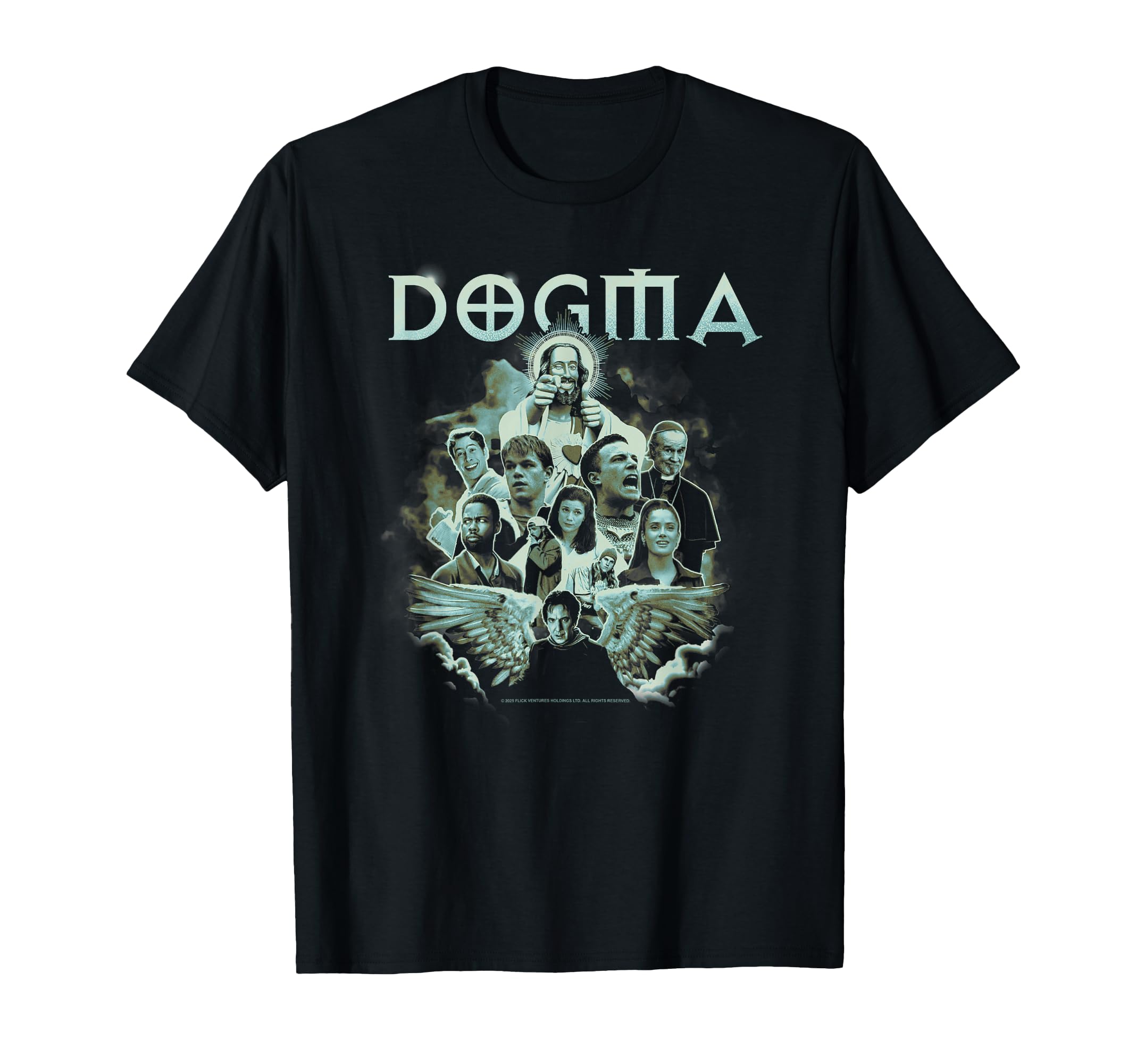 Dogma Prepare Yourself Black and White Group Shot Collage T-Shirt