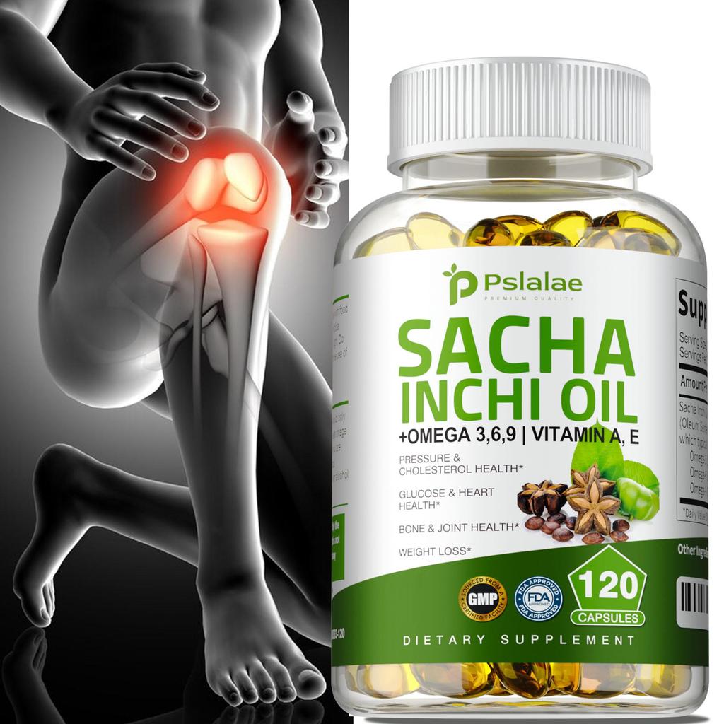 Sacha Inchi Oil Capsules 500mg - Omega 3-6-9 - Support Gut Health, Antioxidant