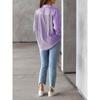 Moda Casual de Primavera Yyfs Blusas Camisas Femininas de Outono com Estampa de Listras Manga Longa Gola Polo