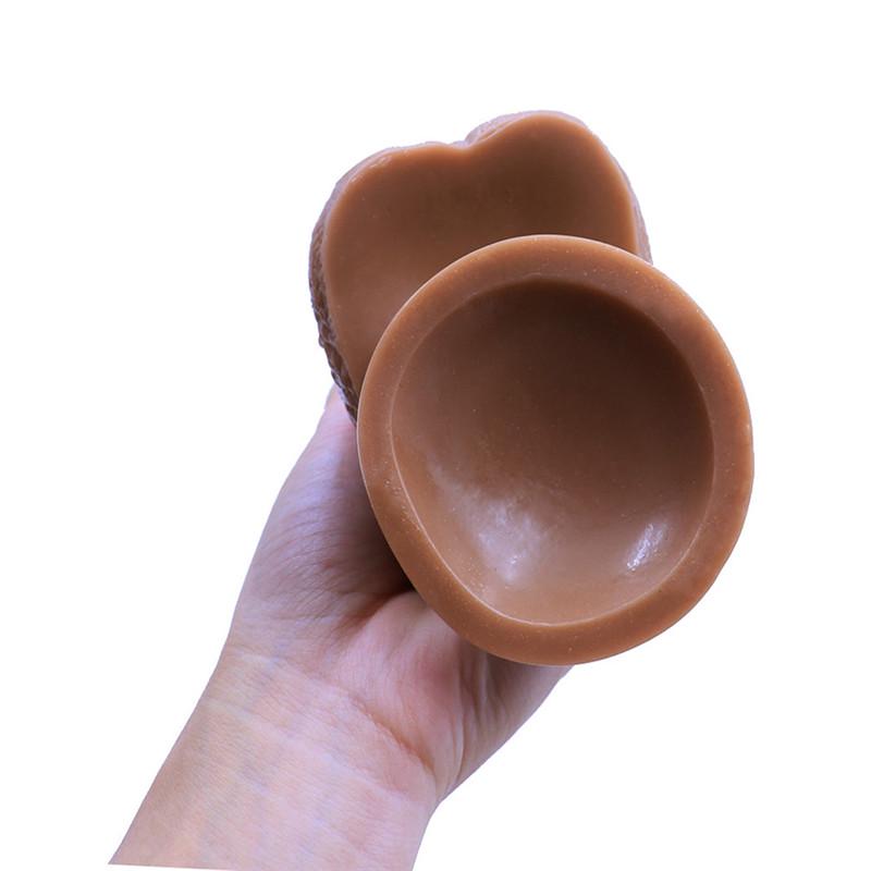 Saugdildo Lebensecht Weich Flüssigsilikon Dildo Männlicher Künstlicher Penis Frau Masturbator Erwachsenen Sexspielzeug Kondome Für Frau