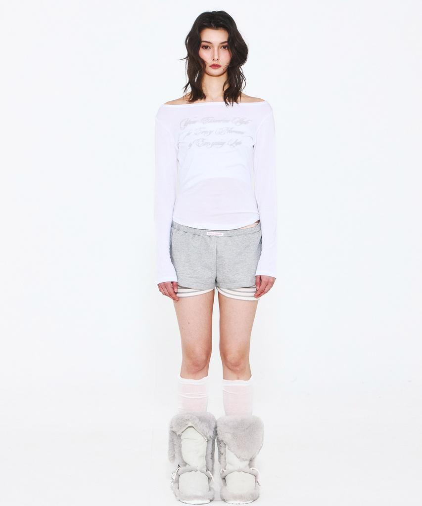 Kimseupeulesikoteunmakes Sheer Wool Tencel Long Sleeve T-Shirt White