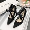 Fashion High Heels Women Shoes Elegant Summer Sandals Sexy Pointed Toe Heeled Shoes New 2025 Woman Lace Up Pumps Party Zapatillas Mujer