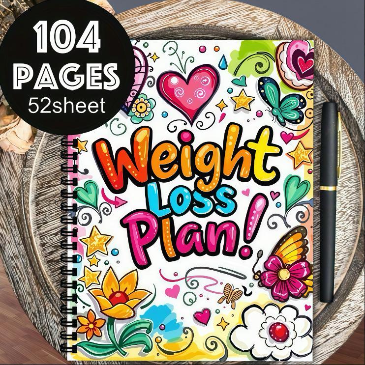 Inspirational Fitness and Weight Management Weight loss enthusiasts and fitness enthusiasts plan this notebook A5