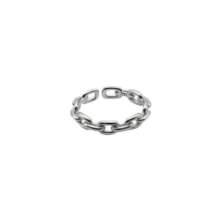 Fashion Ladies Finger Ring Chain Shape Accessory Everyday Wear Adjustable Gift