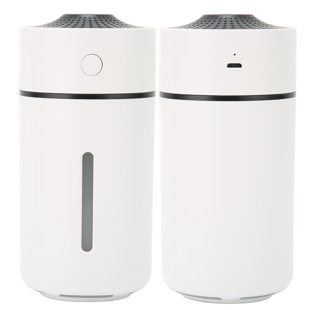 Car Humidifier Super Quiet Portable Mini USB Humidifier with 2 Mist Modes for Car Office Room BedroomWhite