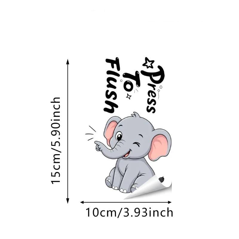 Cartoon Self-Adhesive Toilet Sticker Pvc Decoration Wall Sticker Funny Waterproof Bathroom Decal Home Decor