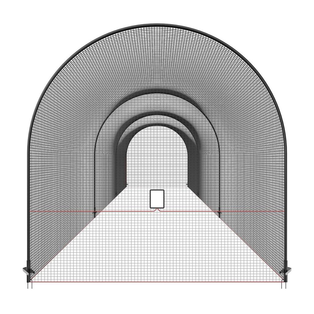 Baseball Batting Cage, Softball and Baseball Batting Cage Net and Frame, Practice Portable Cage Net with Carry Bag, Heavy Duty Enclosed Pitching Cage,