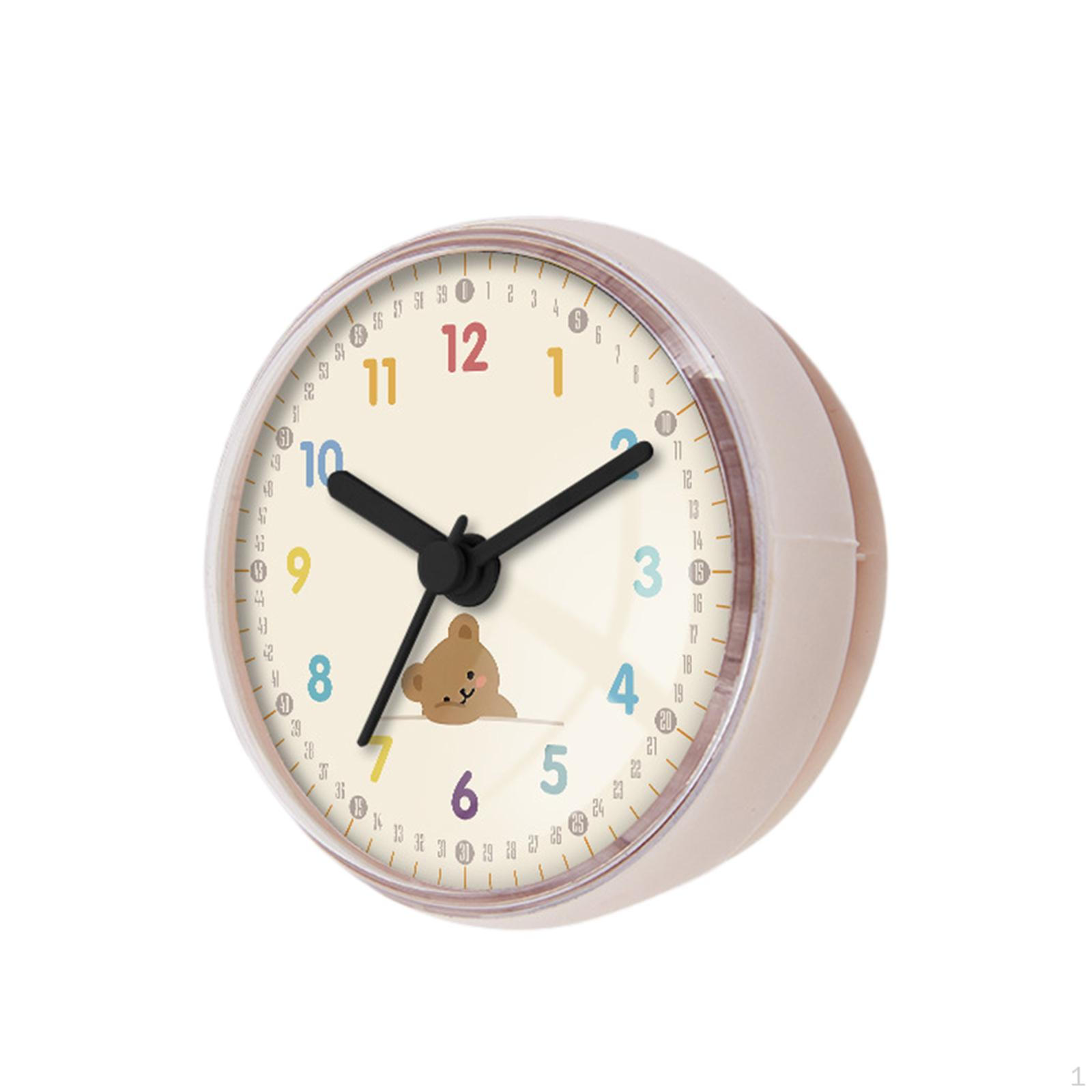 

Bathroom Clock Water Resistant Wall Hanging or Countertop Cartoon Easy Reading Face Small for DPL1156 white