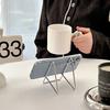 Silver CD Rack Metal Reading Stand Creative Tablet Stand