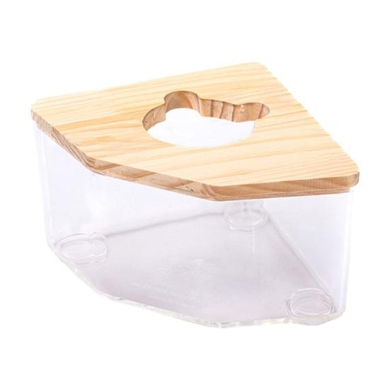 

Прозрачная песочница для хомяка в ванной комнате, съемный контейнер для песочной ванны для мелких животных, товары для маленьких домашних животных чистый