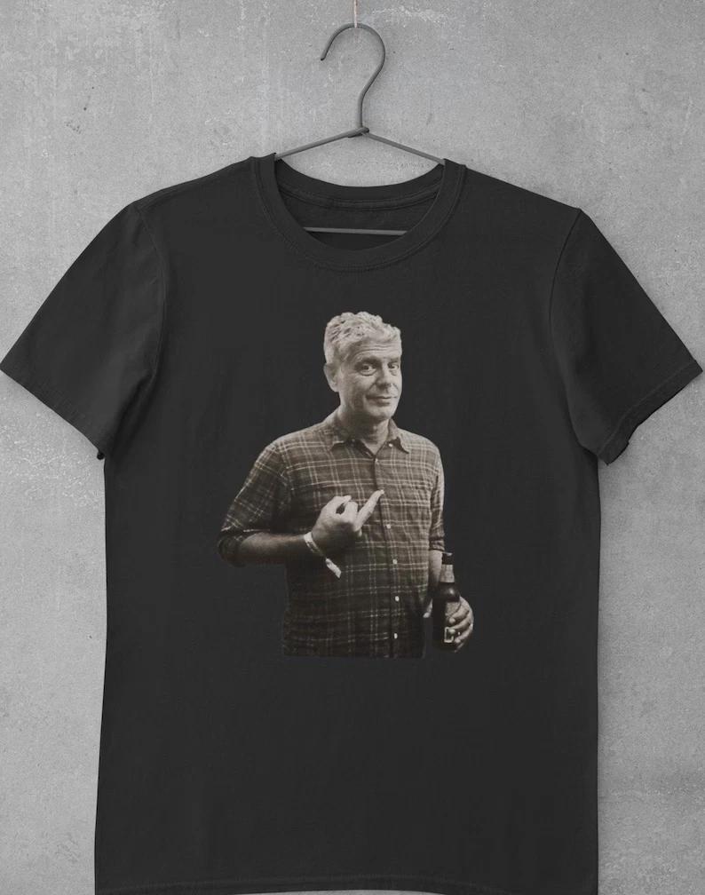 Anthony Bourdain Middle Finger Shirt Original, Parts Unknown Shirt, Kitchen Conf XXXL