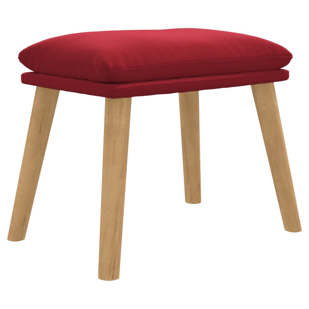 Footstool Burgundy 45 x 29.5 x 35 cm Velvet