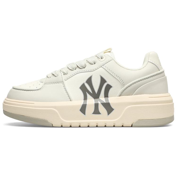 MLB Chunky Liner 24SS New York Yankees Slip Resistant Cushioning Breathable Low top Skateboard Shoes Unisex Ivory 3ASXCLB3N-50CRS
