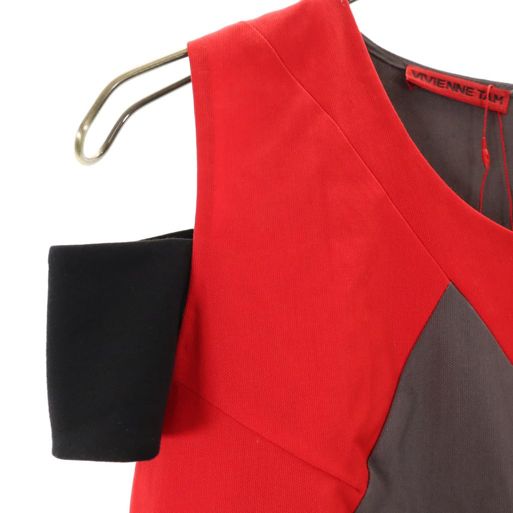 unused VIVIENNE TAM No sleeve one piece Red Women Used