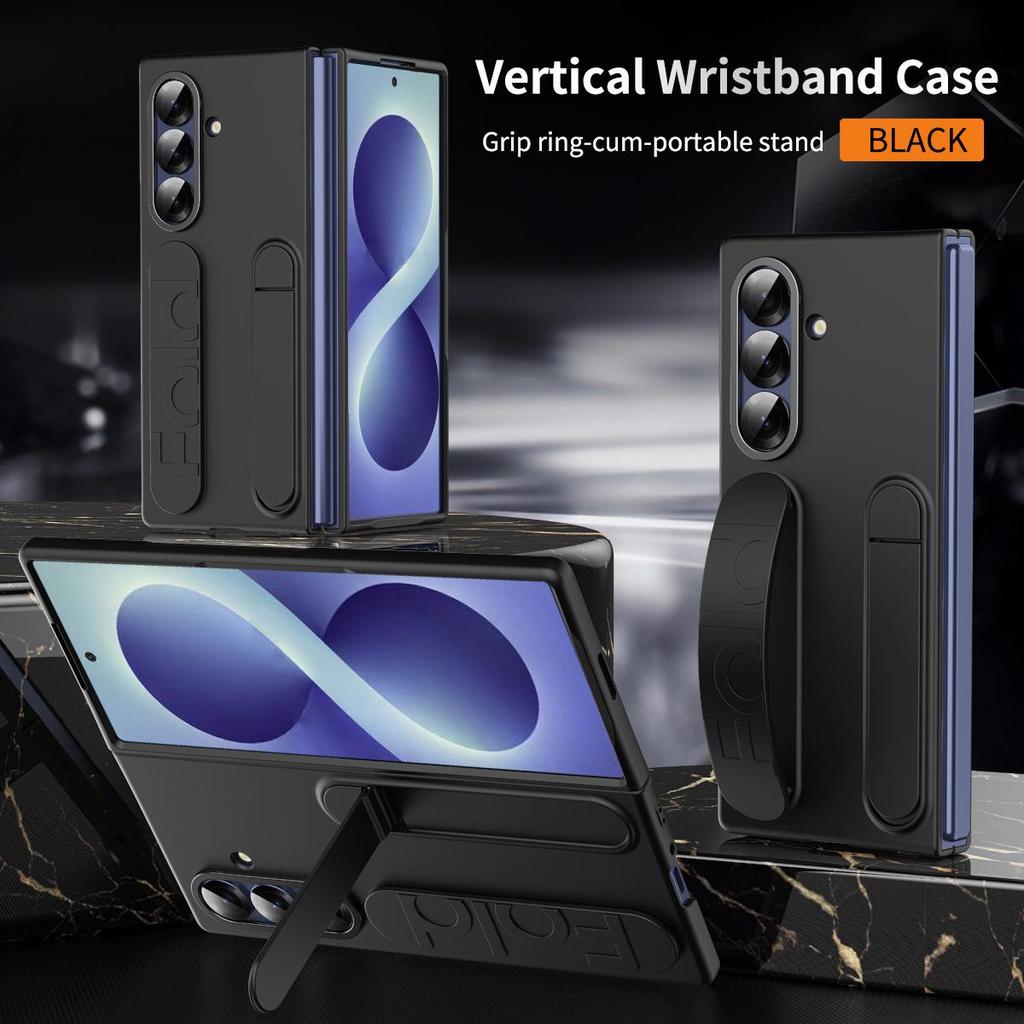 Funda para Samsung Z Fold 7: Soporte FOLD6, Correa de muñeca, Película anticaídas, Protección integrada