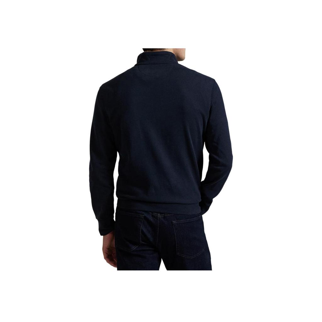 Polo Ralph Lauren Embroidered Zipper High Neck Long Sleeve Sweatshirt Men sweatshirt Navy-Blue 710903647-005