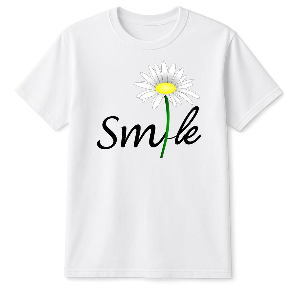 Smile Flower TShirt Novelty Floral Daisy Flower Gifts Tee Unisex Top S