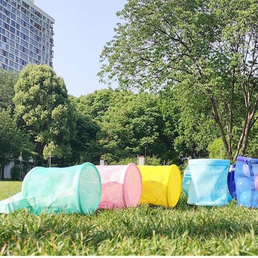 Net Yarn Shell Storage Bag Round Shape Cosmetic Organizer Toy Collection Bag Finishing Collection Adjustable Shoulder Strap