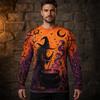 Halloween-Thema Langarm-T-Shirt Für Männer Jack-o'-Lantern Hexe