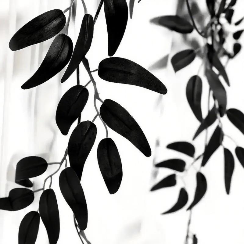 Simulated Artificial Willow Leaf and Vine Halloween Dark Vine Shopping Mall Home Decoration and Arrangement Props
