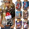 Bluse e Camicie Casual da Donna alla Moda a Manica Lunga con Scollo a O
