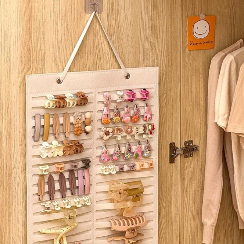 New Release Hanging Organizer Felt Storage Organizers For Kids Storing Hair Clips Hairpins Jewelry Perfect For Hanging Behind Doors