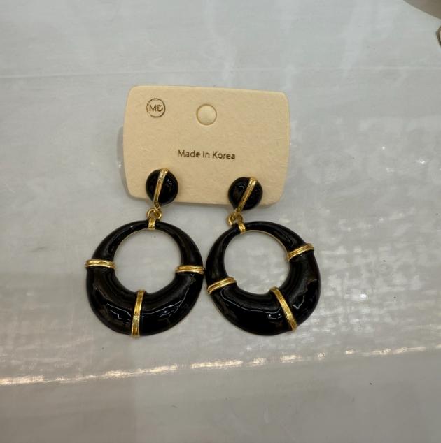 Серьги-капли с полым кругом, французские ретро-минималистичные темпераментные серьги, антикварные серьги 5.2*3.5cm