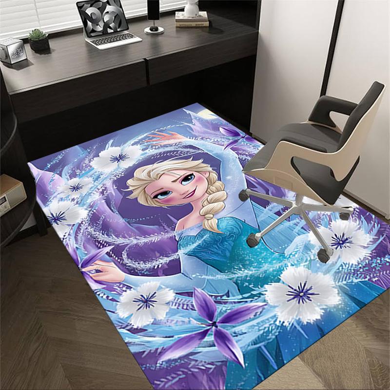 1PC Frozen Elsa Extra Large Non Slip Floor Carpet, Office, Family, Bedroom, Studio Large Area Rug Indoor Rugs