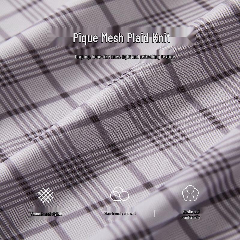 Xiangying Irregular Plaid High-Waist A-Line Skirt