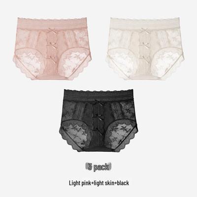 Women's Lace Mid-Rise Breathable Briefs (3-Pack)