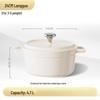 Zhishi Ceramic Enamel Stew Pot with Metal Lid