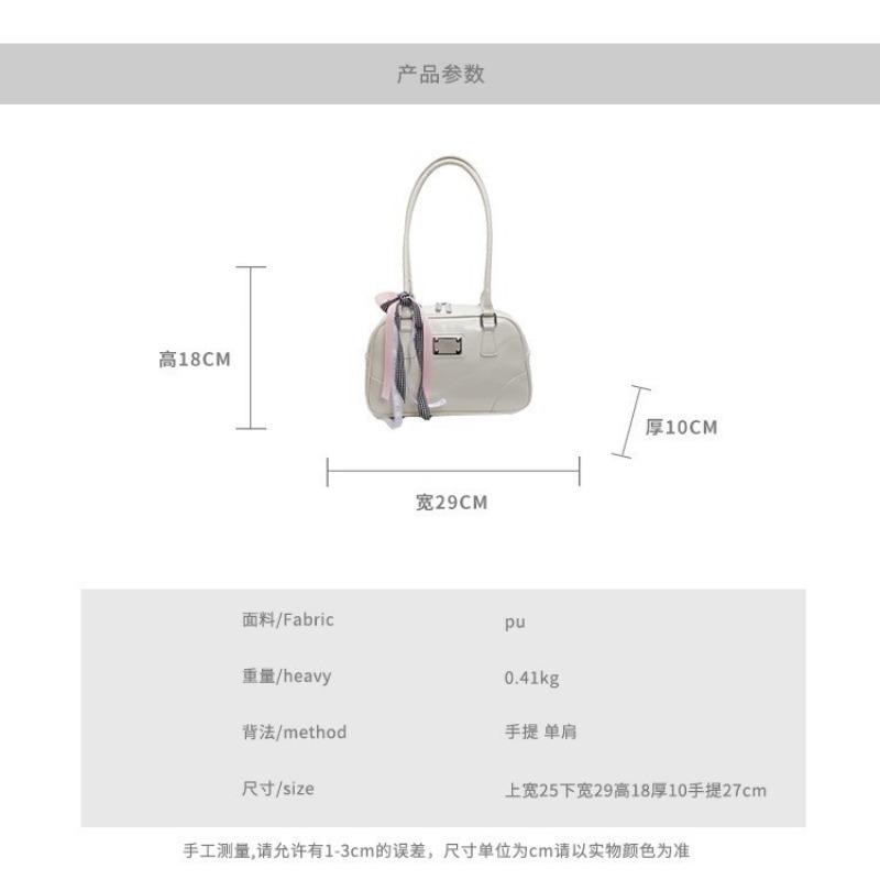 Retro handbag niche versatile trend new simple bowling bag pillow bag shoulder armpit bag