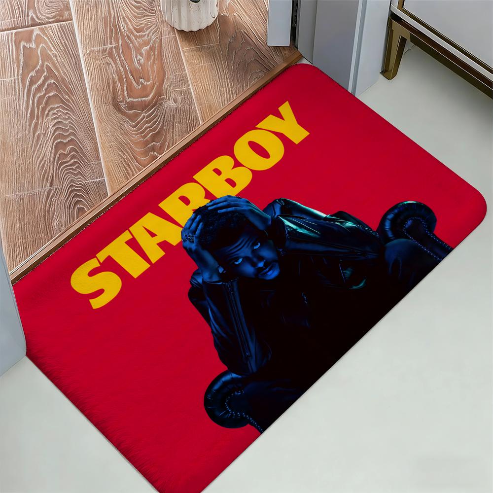 Singer T-The Hot W-Weeknd Floor Mat Cozy Flannel Soft Thick Non-Slip Mat For Living Room Bedroom Kitchen Decor Rugs