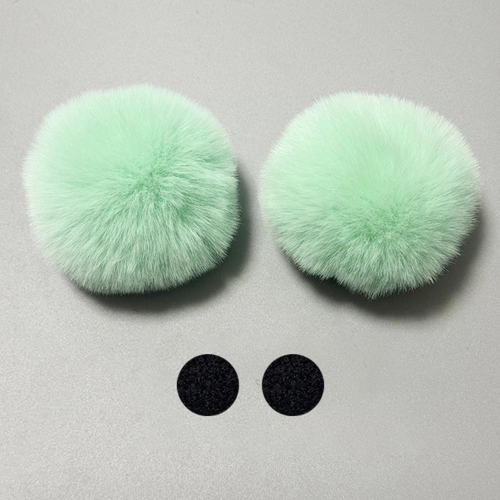 2Pcs Car Motorcycle Helmet Decoration Soft Plush Ball For Motocross Full Face Off Road Helmet Sticker Helmet Accessories
