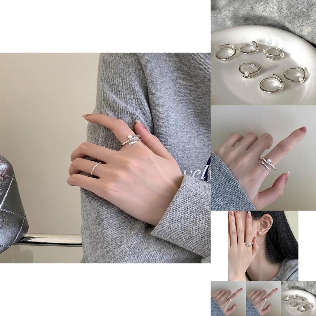 Luxurious Pearl Statement Ring For Women Crafted In Modern Geometric Style