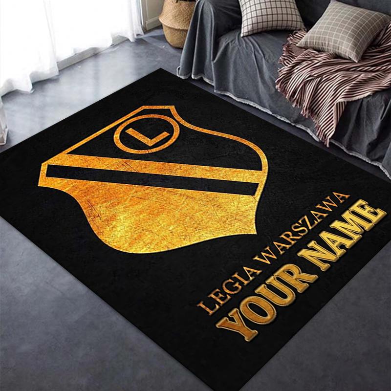 Custom Name Legia Warszawa Carpet Rug for Living Room Bedroom Home Sofa Decoration,Kids play Non-slip Floor Mat