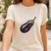 Vintage Botanical Eggplant T-Shirt, Cottagecore Gardening Apparel, Farm To Table Tee