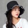 Sunshade Denim Bucket Hats Retro Sun Protection Basin Cap Cowgirls Shabby Fisherman Hat  Summer