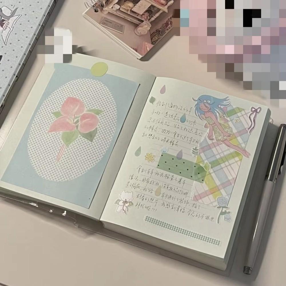 Transparent Cover A6 Notebook Paper Horizontal Notebook Journal Handbook  Office School Supplies
