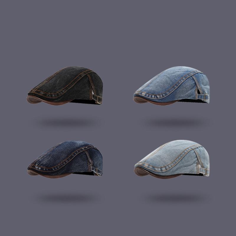 Japanese Style Hat Vintages Washed Cotton Beret Hat For Women Men Unisex Adjustable Design Fashion Accessory