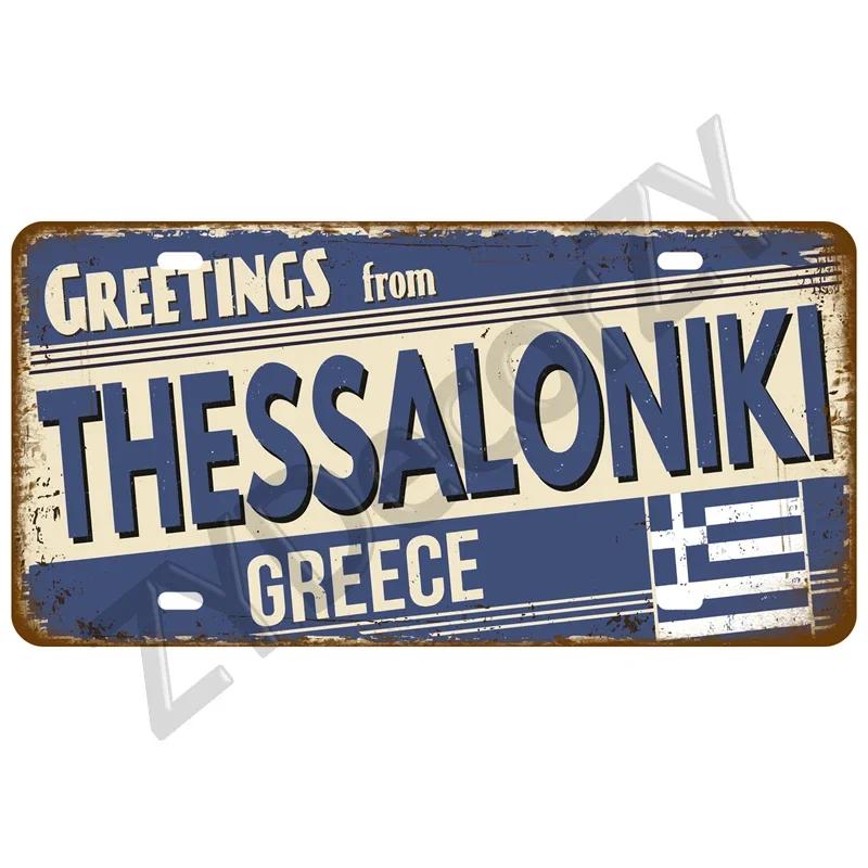 Man Cave Decoration Decor Capital City Plates Plate Vintage Sign For Restaurant Bar Pub Cafe Metal Sign Plaque Landmark