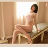 Man Yan Women's Sexy Deep V Backless High Slit See-Through Bodysuit