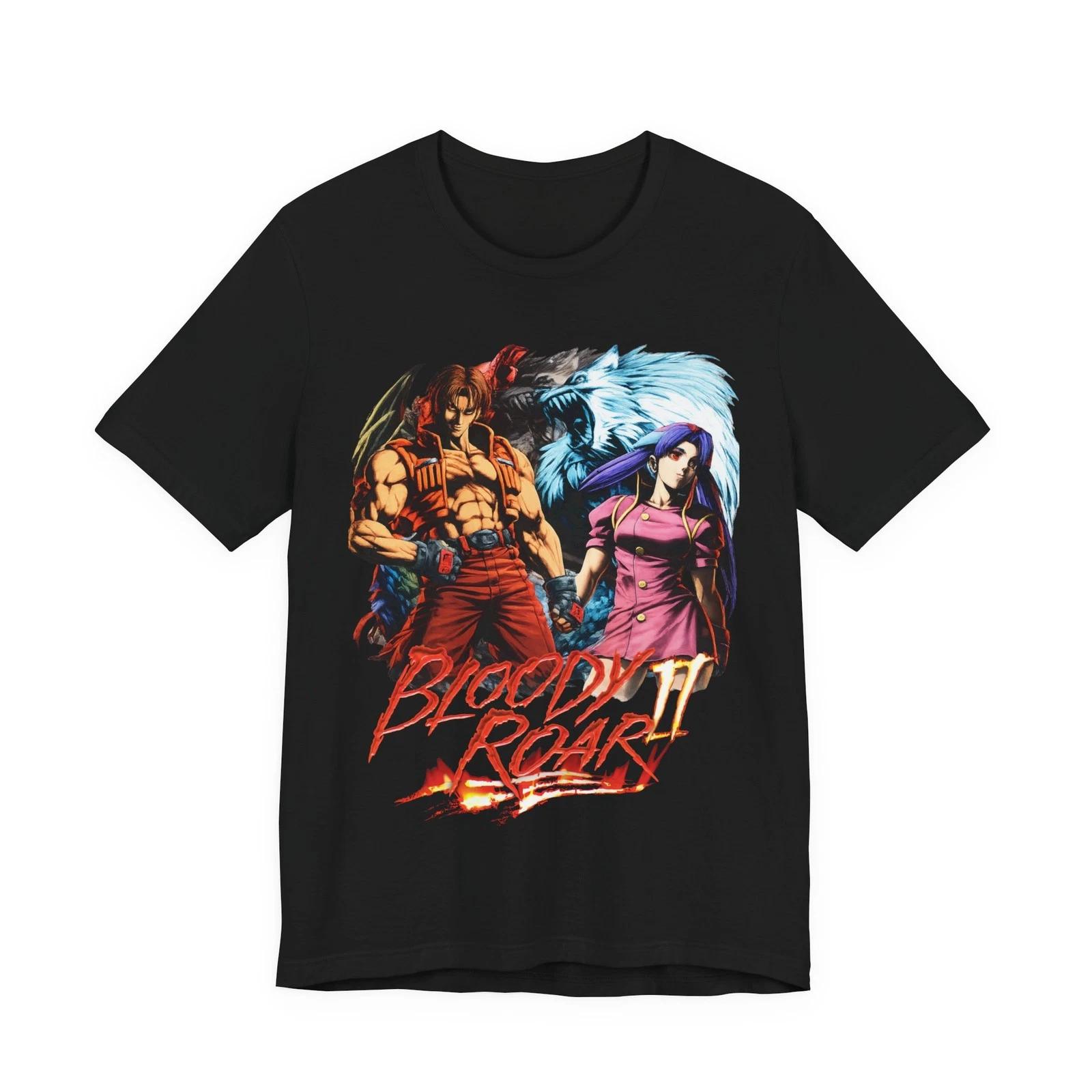 Bloody Roar 2 PS1 Arcade 90s Retro Style Unisex Jersey Short Sleeve Tee S