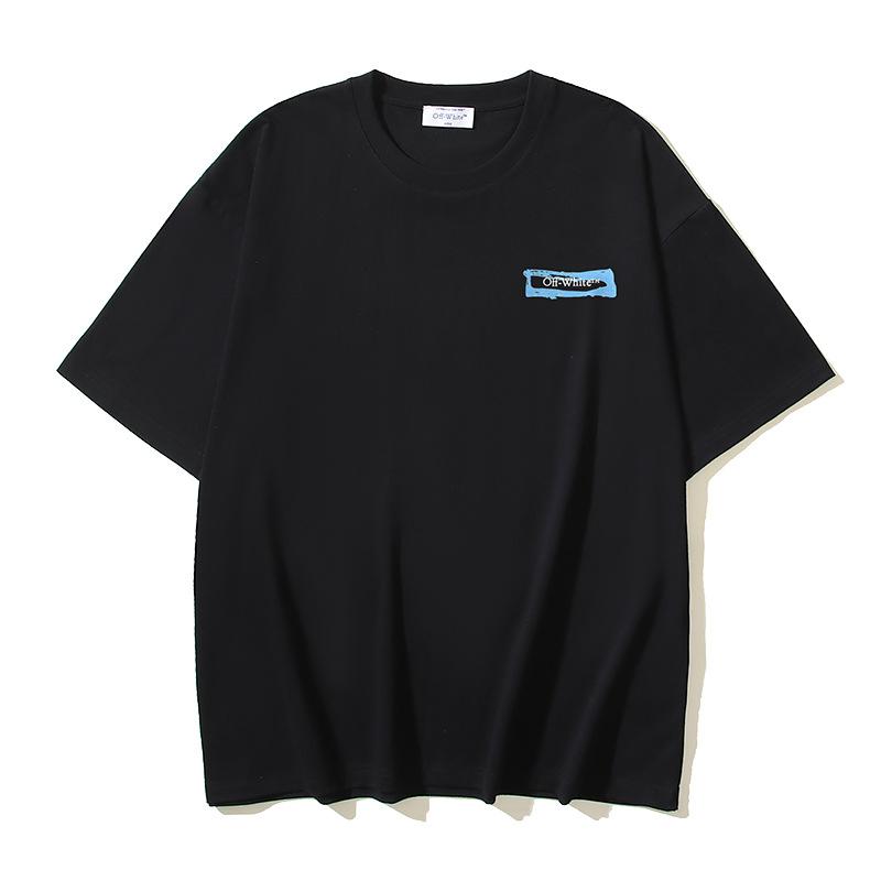 Off-White 2026 Summer New Letter Graffiti Arrow Pattern Printed Short Sleeved T-shirt for Men and Women