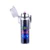 2025 New Fashionable Transparent Shell Arc Lighter Portable Type-C Charging with Flashlight Men's Luxury Cigarette Lighter Gift