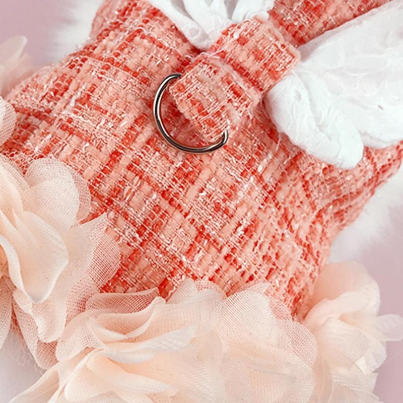 Pet Rabbit Dress Breathable Small Animal Harness Vest and Leash Set Escape Proof Cute Costume for Small Hedgehog Hamster