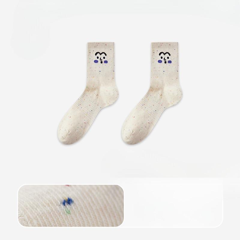 

Женские весенне-осенние милые мультяшные бесшовные антипиллинговые хлопковые носки с барашковой махрой 1 pair