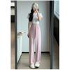 Ice Silk Women's Lightweight Quick-Dry Sun Protection Wide-Leg Pants - High-Waisted and Breathable for Summer