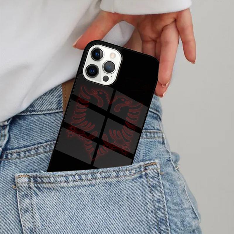 Albania Flag Phone Case Magesafe Magnetic Wireless Charge Cover For IPhone 16 11 12 13 14 15 Pro Max Plus Mini